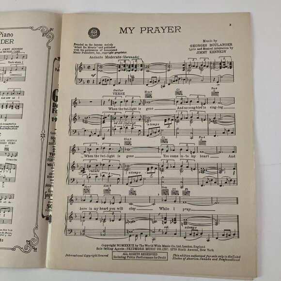 1930s Vintage Sheet Music Tommy Dorsey, Jeanette MacDonald, Hoagy Carmichael - Picture 13 of 16